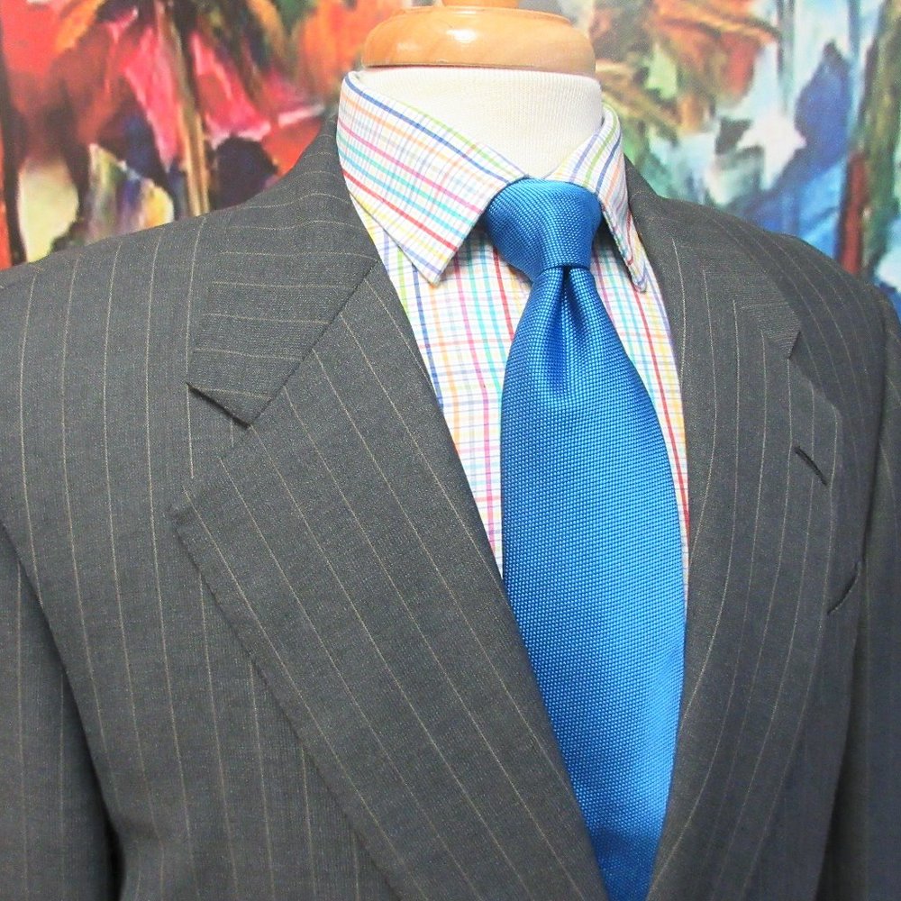 42 R- HICKEY-FREEMAN 100% WOOL SPORT COAT GRAY